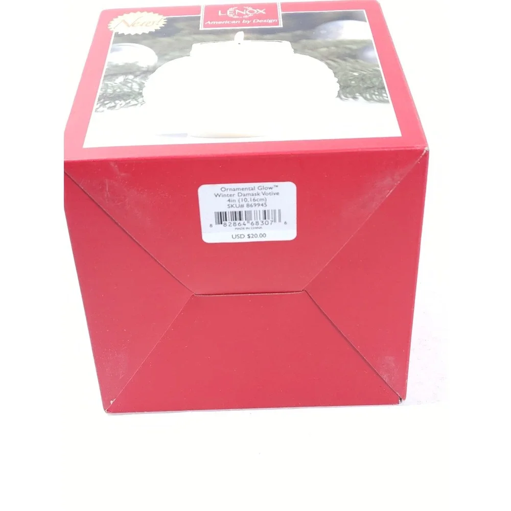 NEW LENOX Christmas‎ Ornamental Glow Winter Damask 4